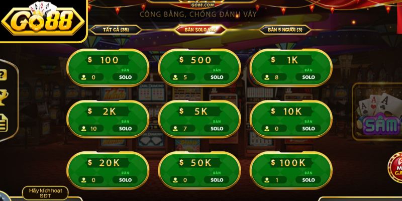 Hướng dẫn cách chơi sâm lốc miễn phí Go88