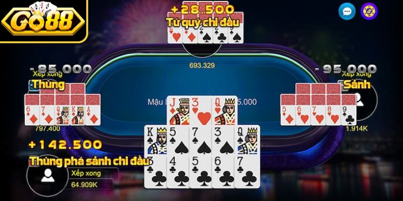 Sức hấp dẫn đặc biệt của game Mậu binh online Go88